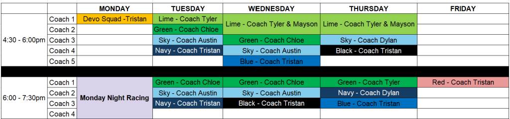 TERM 4 UPDATED TIMETABLE 25.09.26